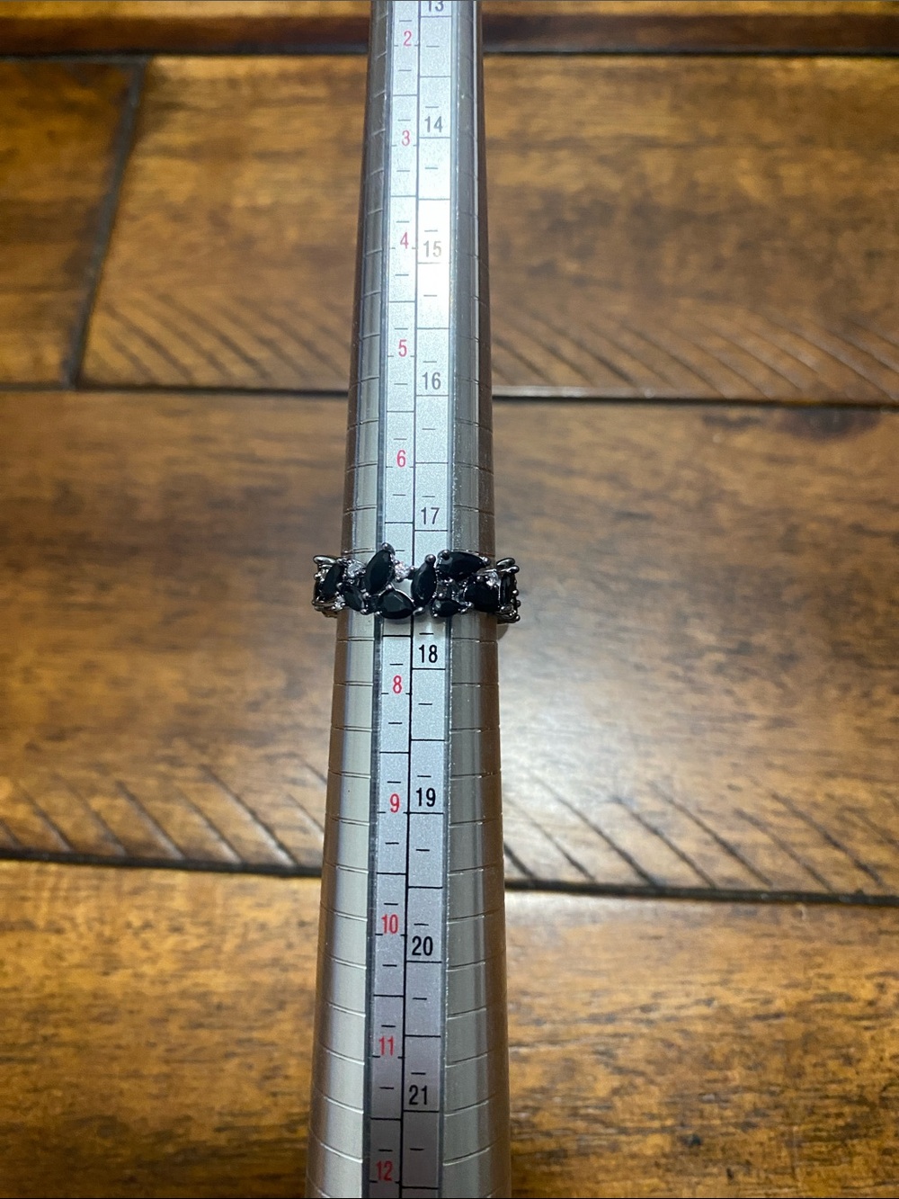 Bomb Party OG Originals Ring - Black Onyx Cubic Zirconia - Hematite Plating - 7